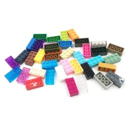 30pcs Bulk Blocks Building Bricks Thick 2X4 Educational Assemblage Construction Toy for Children Size Compatible With Brand 3001