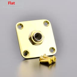 Flat / Curved Stainless Steel Jack Plate( Made in Japan by GOTOH) With Epi Output Jack(made in korea) For Electric Guitar Bass
