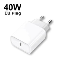 Original PD 40W EU US Fast Charger For iPhone 18 17 16 15 14 13 11 12 Pro Max Plus Air USB-C Cable Braided Fast Charging Type-C
