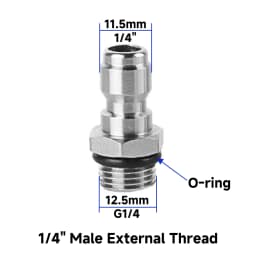Pressure Washer Coupler 1/4 Inch Stainless Steel Quick Connect Fittings Male Female Accessories With Internal External Thread