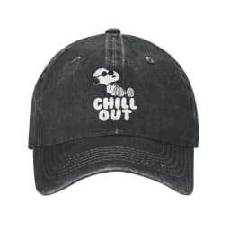 Snoopy Joe Cool Baseball Caps Vintage Distressed Denim Cartoon Headwear Unisex Style Outdoor Activities Adjustable Fit Caps Hat