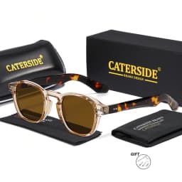CATERSIDE Fashion Men's Optical Sunglasses Round Customized Prescription Sun Glasses Women's Party Travel Decoration Eyewear