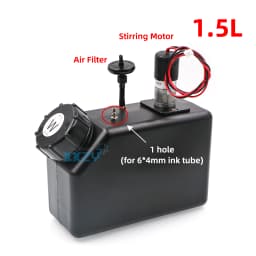 1.5L UV Ink Cartridge for UV Flatbed Printer Ink Bottle with Level Sensor Stirring Motor 1.5L Bulk CISS 1500ml White Ink Tank