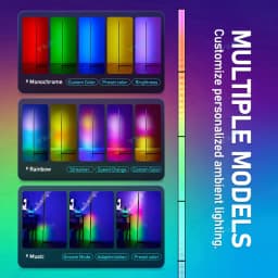 145/180CM RGBIC LED Floor Lamp WIFI Smart APP Remote Control Modern Corner Floor Light Standing Ambient Lamp Decor Nightlight