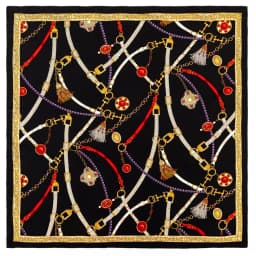 90cm Belt Chain Square Shawl Twill Silk Scarf Women Luxury Brand Hijab Bandana Handmade Curled Foulard Head Scarves