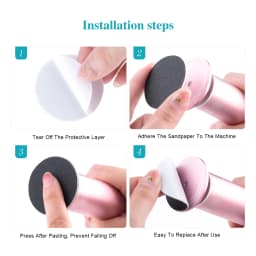 TP 43mm 60pcs/Box Foot Dead Skin Sandpaper For Electric Nail File Cuticle Callus Replaceable Sanding Paper Professional Pedicure