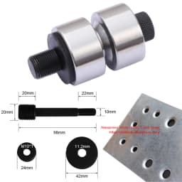 3 Piece Dimple Dies 1/2" 3/4" 1" Can Be Used with Vise/Hydraulic Press and SYK Series Hydraulic Hole Punch Tool