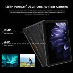 HOTWAV R8 Rugged Tablet 10.1'' HD+ Display 10800mAh Massive Battery Pad Android 14 OS Octa-core 4GB 128GB Tablet PC Global