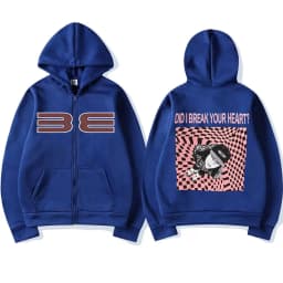 Hit Me Hard and Soft DID I BERAK YOUR HEART? Zipper Hoodies Men Women Clothing Pullovers Fashion Hip Hop Zip Up Sweatshirt Coats