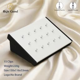 Right Grand High Quality Black Fiberboard Leather Display Stand for 14G 16G Threaded and Threadless Piercing Body Jewelry