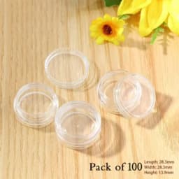 10/50/100Pcs/set Transparent Plastic Jewelry Bead Storage Box Small Bottom Round Container Jars Make Up Organizer Storage Boxes