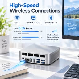 SZBOX M66 Mini PC Ryzen 5 6600H Ryzen5 7640HS 16GB 24GB 1TB Win11 Pro DDR5 NVMe SSD WiFi6 BT5.2 Gaming Desktop Office Mini PC