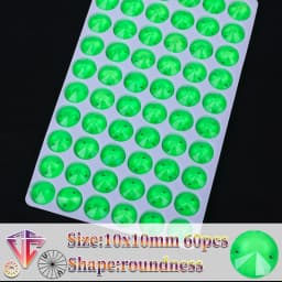 VC Neon Fluorescent Roundness Sew on Rhinestone Roundness Sewing Diamond Glass Diamond Flatback DIY Accessories Wedding