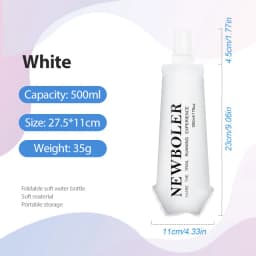 NEWBOLER TPU Outdoor Sport Bottle Folding Soft Flask Water Bottle for Running Camping Hiking Bicycle Fitness Water Bag