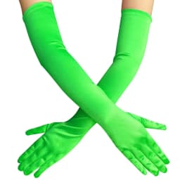 52CM Solid Satin High Elasticity Women Halloween Cosplay Stage Performance Dinner Accessories Etiquette Long Gloves Opera