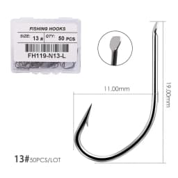 50pcs High Carbon Steel Fishing Hook Maruseigo Fishhooks Durable Pesca Jig Head Fishing Hooks Flat head Carp Fishing Tackle