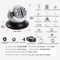 SucceBuy Ball Vise 3" 5" Engraving Setting Tool Standard Rotation Engraving Block Vise Attachment Jewelry Engraving Block Tools