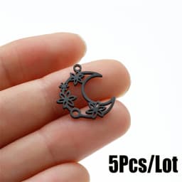 Sun Moon And Star Charm Bracelet Kit Making Supplies Diy Stainless Steel Necklace Pendant Jewelry Creation Trinket Decoration