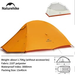 Naturehike 2026 New Cloud Base Tent Ultralight Waterproof Large Foyer Shelter Tent Travel 1-2 Person Portable Camping Tents