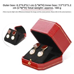 Ele European Sle Nelace Bracelet Ring Earring Box High End Jewelry Paaging Box with Octagonal Bule for Gifts