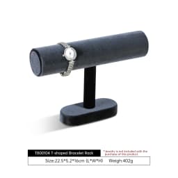 Yinbeini Velvet Bangle Bracelet Watch Display Stand T-shape Jewelry Display Stand Shop Window Showcase Props TB001