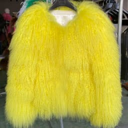 YOLOAgain Plus Size Dark Brown Mongolia Sheep Fur Jacket Women Real Fur Jacket Female Winter Warm Outerwear