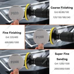 3/4/5/6 inch Car Detailing Polishing Buffing Sponge Wool Pad Headlight Restoration Sandpaper For Sanding Waxing Cleaning Washing