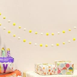 DIY 30pcsX2.5cm Plush Balls Banner Wall Hanging Decor Baby Shower Birthday Party Christmas Garland Party Photo Props Supply
