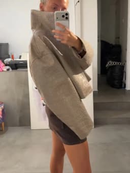 Women's Crocodile Pattern Short Leather Jacket Retro High Collar Zipper Loose Long Sleeve Jackets Lady Street Daily Wear 2026