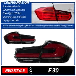 Auto Parts Tail light For BMW 3 Series F30 F35 2013-2019 Upgrade G30 LCI 3D Style Brake reversing light Car Accesorios Modified