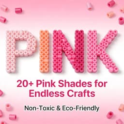 2.6mm Bulk Pink Color Series Perler Beads Refill Pack - 1000/5000pcs Fusible DIY Art Craft Fuse Beads for Mosaic Puzzle Kits