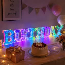 Multicolor Letters LED Night Light Numbers Dual‑Power Light‑Up Battery USB Operated Portable Indoor Decor for Party Wedding Home