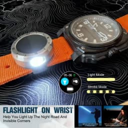 2026 Portable Watch Strap Smart Compass for Paracord Bracelet Flashlight Altitude for Mechanical and Quartz Watches