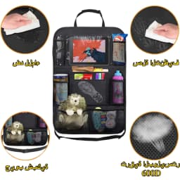 Car Seat Back Organizer 10 Storage Pockets with Touch Screen Tablet Holder Protector for Kids Children Car Accessories