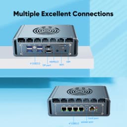 Solid Firewall Mini PC With FAN Intel I7 13620H I3 1215U 8505 4x2.5G LAN I226-V DDR4 NVMe Router Home Server Industrial Computer