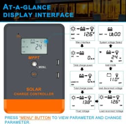 US Stock 20A 30A 40A Solar Charger Controller 12V 24V Solar Regulator LCD Display Fit LifePo4 Batteria for Home RV Boat Camp