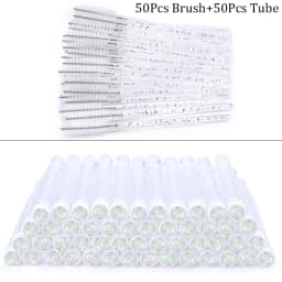100pcs Diamond Eyebrow Brush Tube Empty Reusable Lash Mascara Wand Case Replaceable Crystal Eyelash Brush Dust-proof Makeup Tool