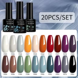 LILYCUTE 12PCs 7ml Nude Brown Red Nail Gel Polish Set Semi Permanent UV Gel For Nail Art Manicure Soak Off Gel Nail Polish Kit