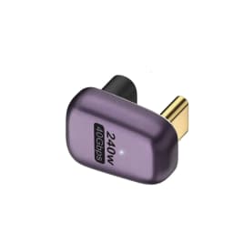 NNBILI 1/5PCS PD 240W USB C 180° Adapter U Shape Type C Male to Female 40Gbps Connector for Thunderbolt MacBook Laptop Tablet