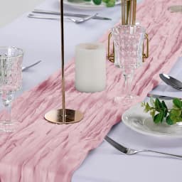 6PCS Gauze Table Runner Wedding Semi-Sheer Vintage Cheesecloth Dining Party Christmas Banquet Arches Cake Wholesale Table Decor