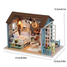 Mini Wooden Doll House DIY Small House Kit 3D Puzzle Making Room Dollhouses Toys Home Bedroom Decorations With Furniture Gifts