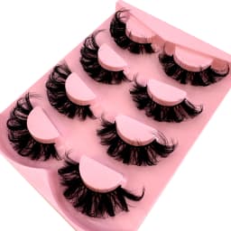 AMSDCN 4 Pairs Fake Eyelashes Thick Long False Eyelashes Dramatic Lashes 3D Faux Mink Eyelashes Wholesale Full Strip Lashes Ma