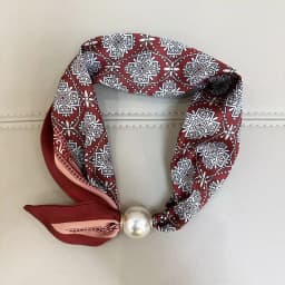 1/2PCS Elegant Pearl Tail Magnetic Clasp Scarf Summer New Versatile Breathable Fashion Artistic Accessory Neck Wrap Scarves