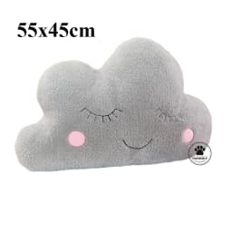 Shy Sky Plush Throw Pillow Stuffed Cloud Moon Star Water Drop Soft Cushion Pink White Grey Colorful Back Support Plushie Decor