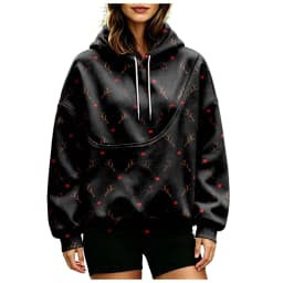 Women Fall And Winter Hoodie With Pet Pouch Oversized Pocket Colorful Print Sweatshirt For Dogs And Cats Woman's Hoodie