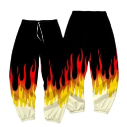 Coat 3D Print Cartoon Red and Yellow Flame Hoodie Men Women Long Sleeve Cosplay Costume Men Jacket Sweatshirts