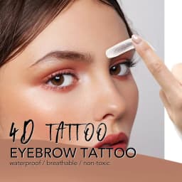 4D Hair Like Eyebrows Makeup Waterproof Eyebrow Tattoo Sticker Long Lasting Natural Fake Eyebrow Stickers Cosmetics 10 pairs 1PC