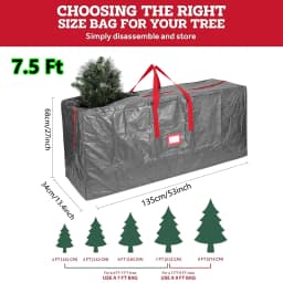 Christmas Tree Storage Bag, Fits 4FT to 9FT Artificial Trees, Waterproof Xmas Storage Box with Durable Handles