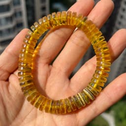 Yoowei 100% Real Amber Bracelet for Unisex Genuine Black Bead Irregular Natural Plant Medical Healing Jewelry Gift Wholesale