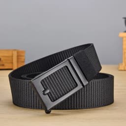 Ratchet Belt for Men Work Casual,1 3/8inch Wide Quick Release Automatic Slide Buckle Nylon Webbing Waist Belt,Gifts for Dad